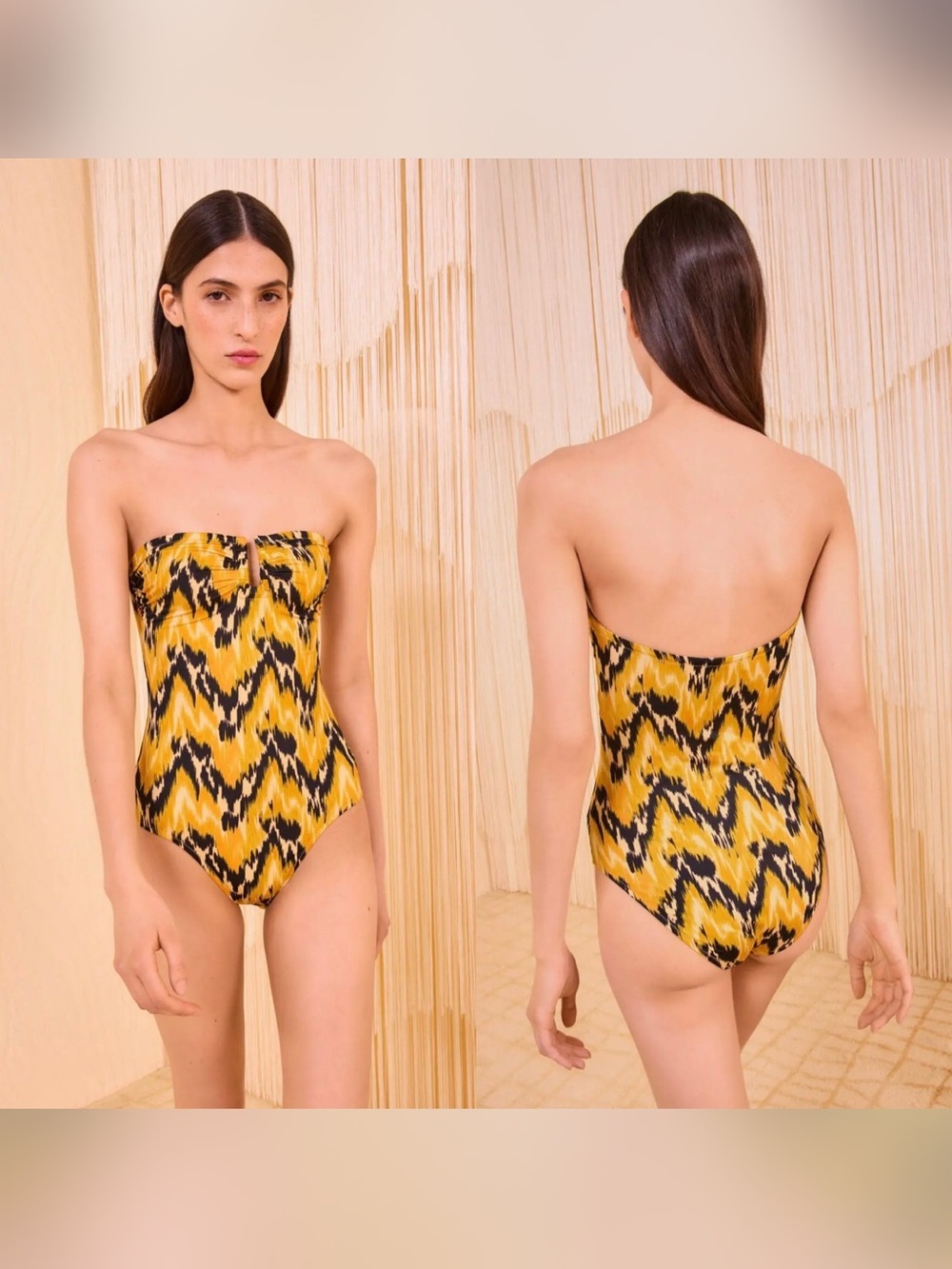 Ulla Johnson - Monterey Strapless Maillot One Piece Swimsuit - Solara